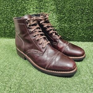 Thursday Boot Company Captain Brown Leather Cap Toe Ankle Boots Mens Size 13